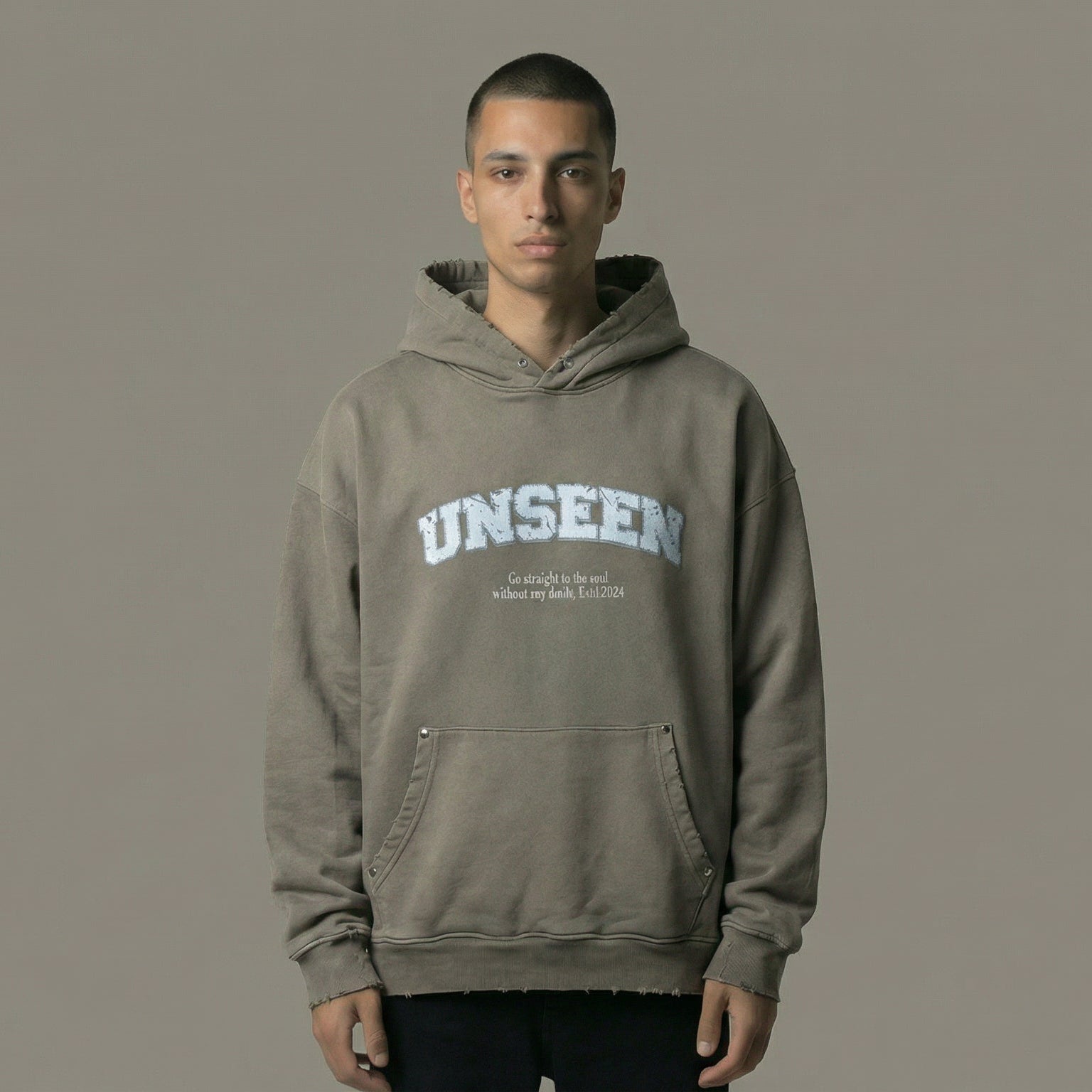 PROMO UNSEEN HOODIE - WASHED GREY